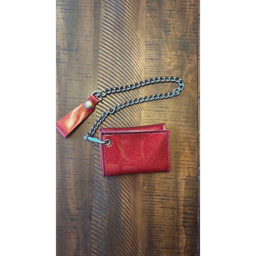 Y2K Chain Wallet in Red Glitter - Like New, Never Used